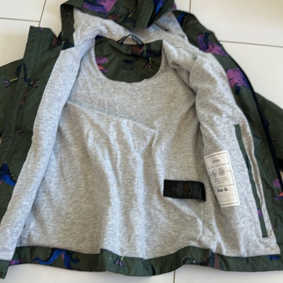 Joules Kids Dinosaur Print Jacket - Green 4Y - Picture 4 of 8